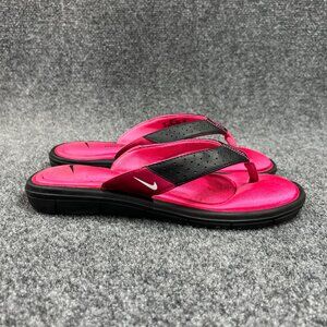 Nike Comfort Footbed Sandals Women's Size 9 Black Pink Athletic Recovery Beach